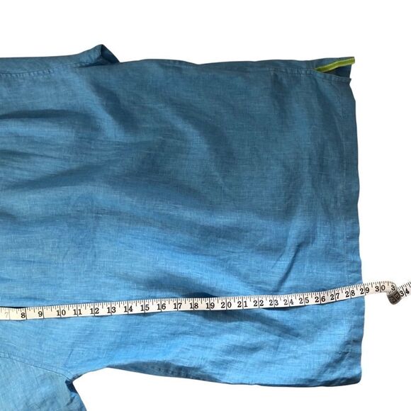 TOMMY BAHAMA SEA GLASS CAMP SHIRT IN BLUE YONDER Linen Men’s Size Small NWT - Picture 9 of 9
